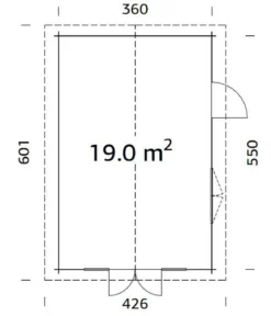 Palmako Gartenhaus Irene, ca. B426/H276/T598 cm
