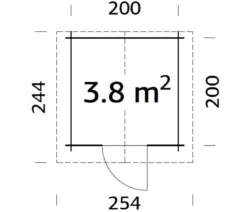 Palmako Gartenhaus Vivian, ca. B254/H222/T240 cm