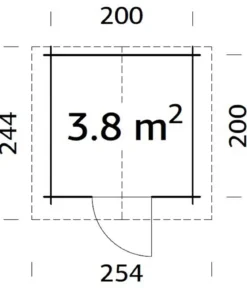 Palmako Gartenhaus Vivian, ca. B254/H222/T240 cm