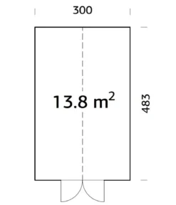 Palmako Gewächshaus Emilia, ca. B300/H288/T498 cm