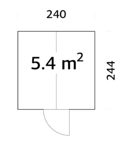 Palmako Gewächshaus Emilia, ca. B240/H286/T258 cm