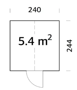 Palmako Gewächshaus Emilia, ca. B240/H286/T258 cm
