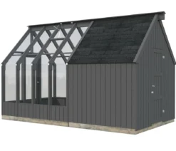 Palmako Gewächshaus Emilia mit Anbau, ca. B240/H286/T456 cm