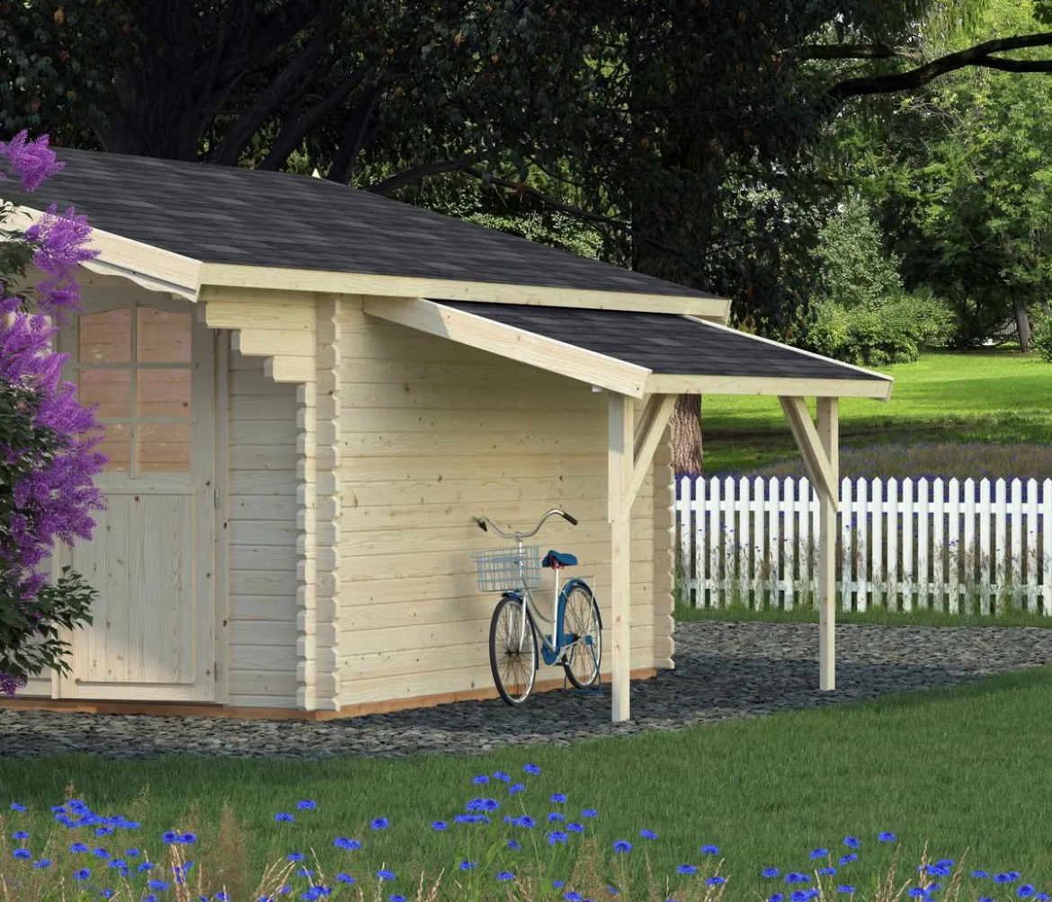 Palmako Schleppdach für Gartenhäuser, ca. B169/H250/T290 cm
