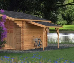 Palmako Schleppdach für Gartenhäuser, ca. B169/H250/T290 cm