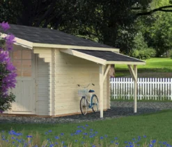 Palmako Schleppdach für Gartenhäuser, ca. B169/H250/T290 cm