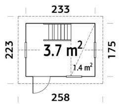 Palmako Spielhaus Grete, ca. B285/H220/T223 cm