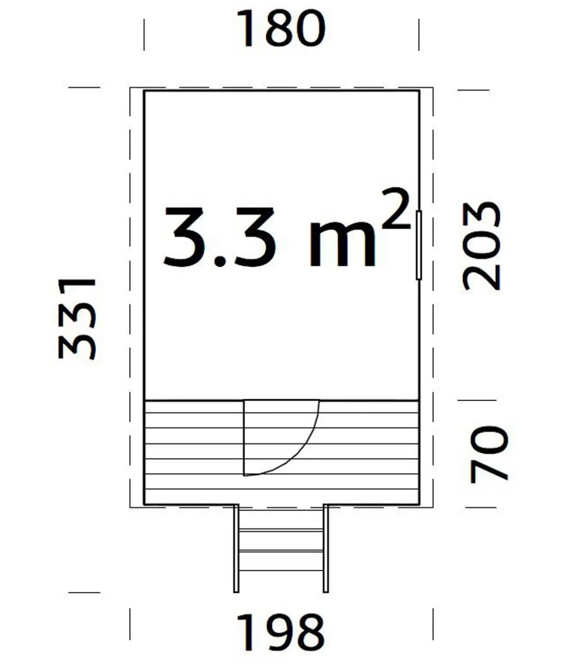 Palmako Spielhaus Huck, ca. B198/H225/T273 cm