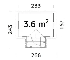 Palmako Spielhaus Jennie, ca. B267/H219/T243 cm
