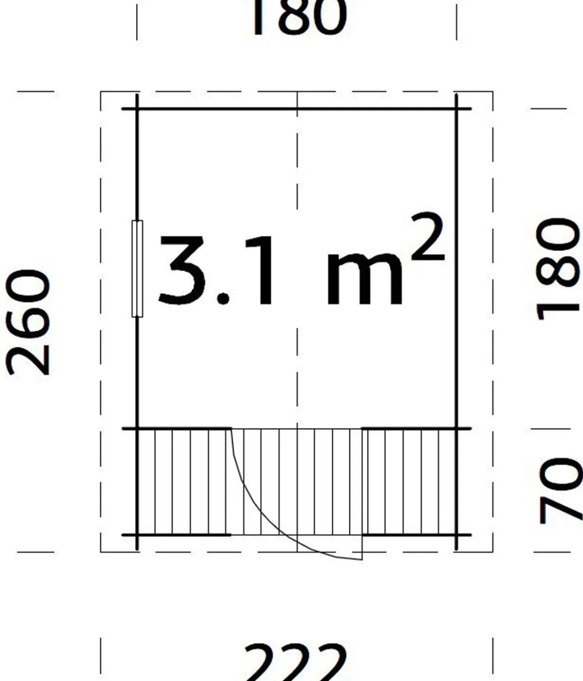 Palmako Spielhaus Stina, ca. B222/H193/T260 cm
