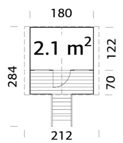 Palmako Spielhaus Toby, ca. B212/H287/T194 cm