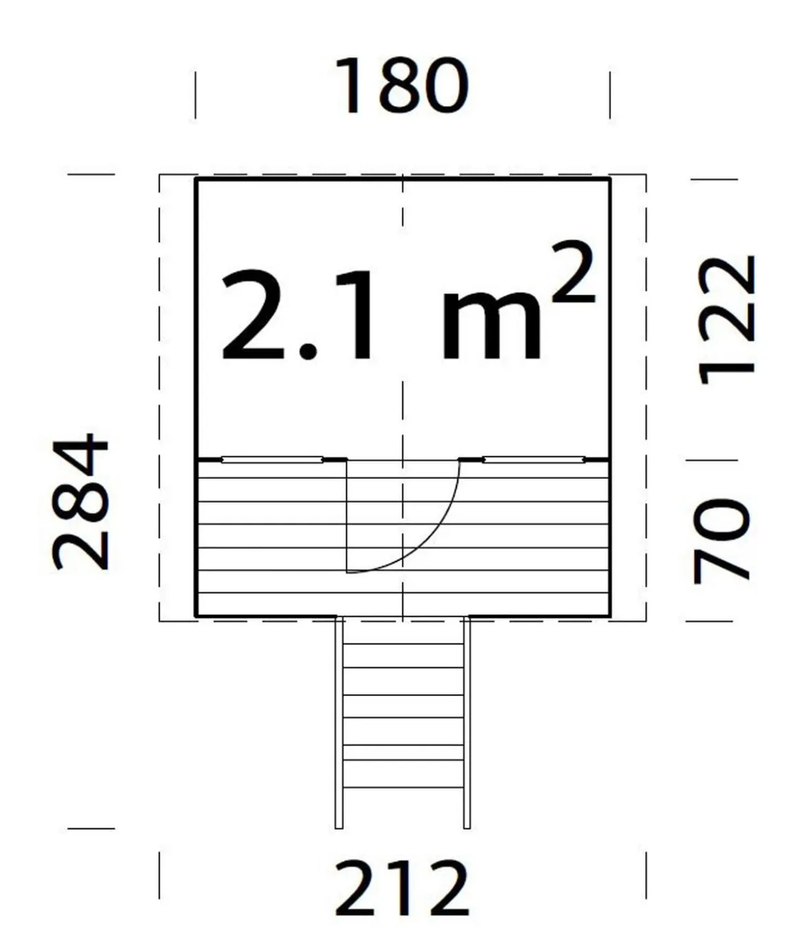 Palmako Spielhaus Toby, ca. B212/H287/T194 cm
