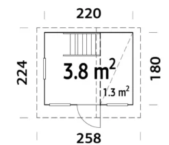 Palmako Spielhaus Tom, ca. B258/H228/T224 cm