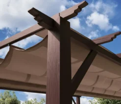 Paragon Outdoor-Pergola Florida 1111, inkl. Sonnensegel dunkelbraun, ca. B350,4/H235/T350 cm