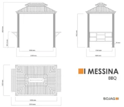 Paragon Outdoor-Pergola Florida 1111, inkl. Sonnensegel dunkelbraun, ca. B350,4/H235/T350 cm