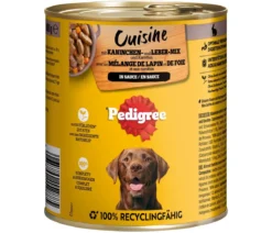 Pedigree® Nassfutter für Hunde Adult, Kaninchen- und Leber-Mix in Sauce, 12x800 g