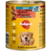 Pedigree® Nassfutter für Hunde Adult, mit 3 Sorten von Rind, Lamm Huhn in Pastete, 12x800 g