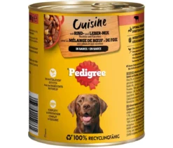 Pedigree® Nassfutter für Hunde Adult, Rind- und Leber-Mix in Sauce, 12 x 800 g