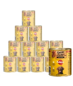 Pedigree® Nassfutter für Hunde Adult, Rind- und Leber-Mix in Sauce, 12 x 800 g