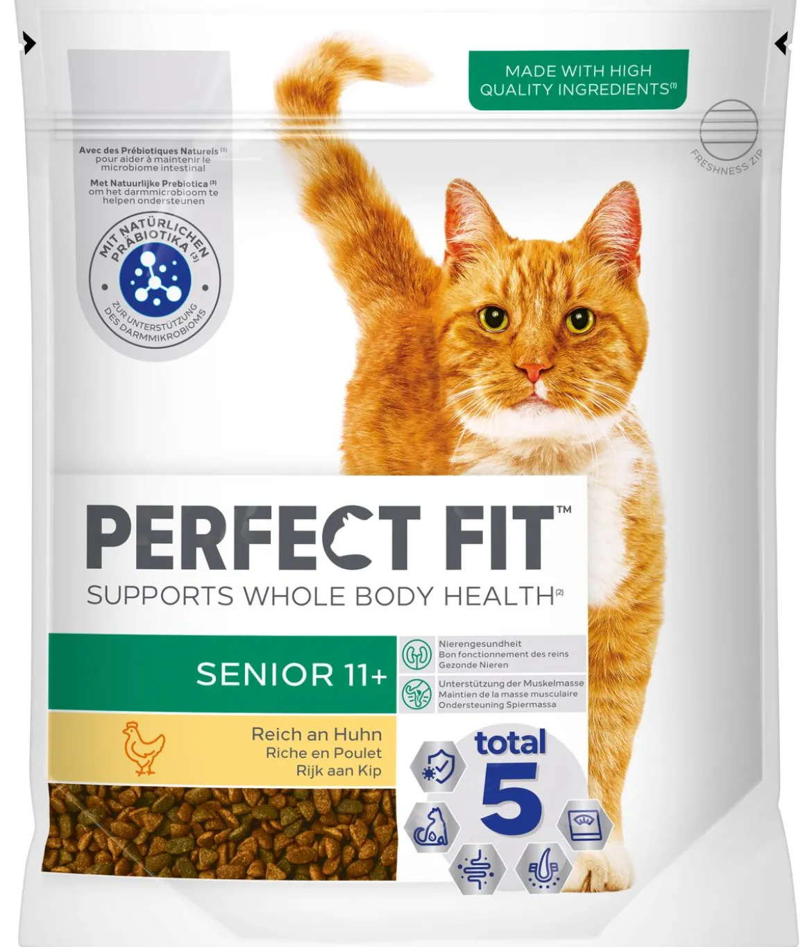 Perfect Fit® Trockenfutter für Katzen, Senior 11+, Huhn, 750 g