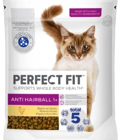 Perfect Fit® Trockenfutter für Katzen Antihaarball, Adult 1+, Huhn, 750 g