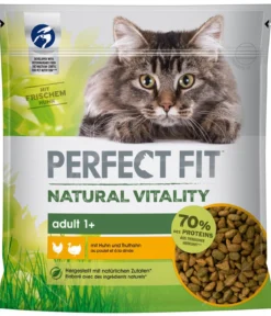 Perfect Fit® Trockenfutter für Katzen, Adult 1+, Huhn & Truthahn, 650 g