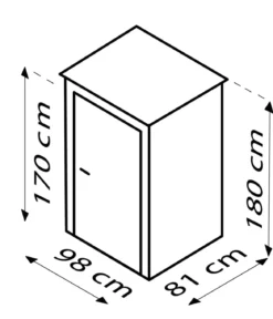 Pergart Metallgerätehaus, ca. B98/H180/T81 cm