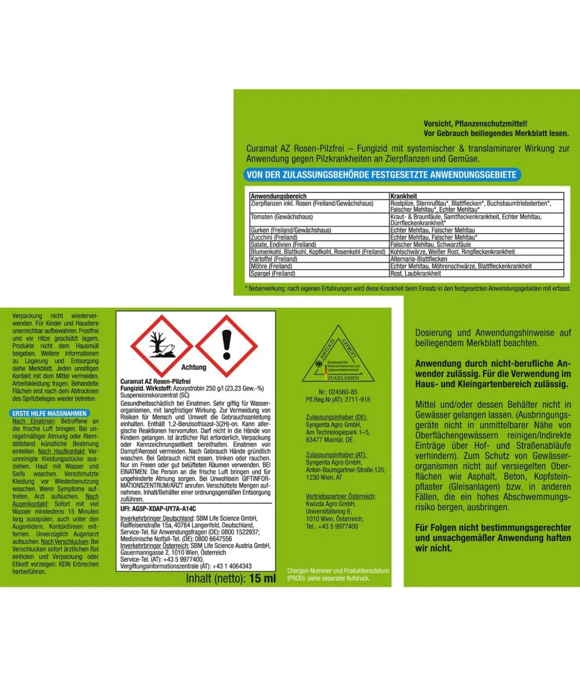 PROTECT GARDEN Curamat AZ Rosen-Pilzfrei, flüssig, 15 ml