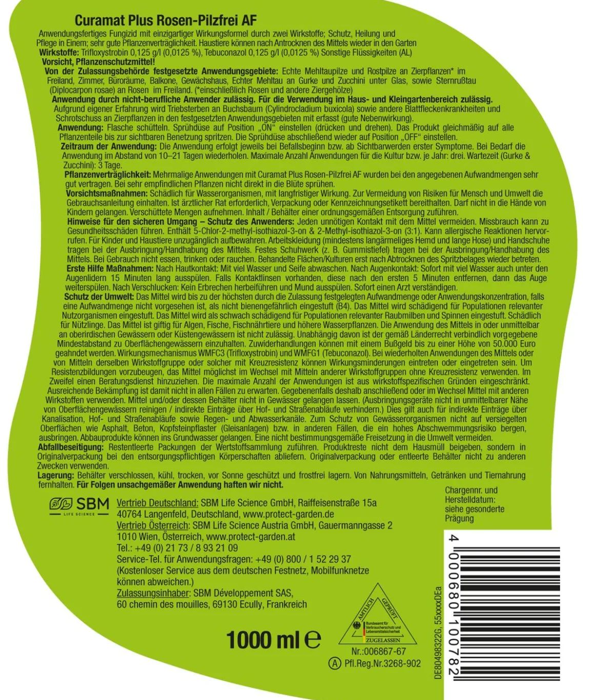 PROTECT GARDEN Curamat Plus Rosen-Pilzfrei AF, 1 Liter
