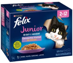 PURINA felix® Nassfutter für Katzen So gut wie es aussieht Gemischte Vielfalt Junior