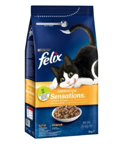 PURINA felix® Trockenfutter für Katzen Sensations, 2 kg