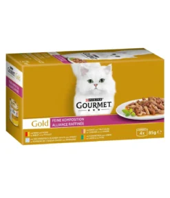 PURINA GOURMET™ Gold Nassfutter für Katzen Feine Komposition, 4 x 85 g