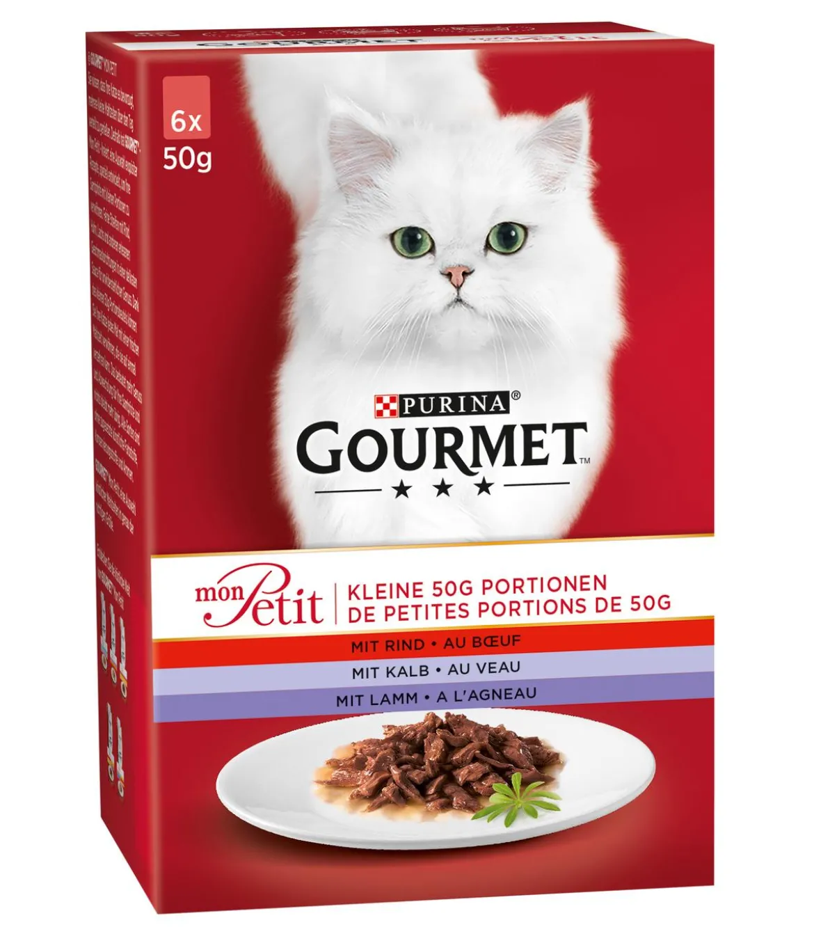 PURINA GOURMET™ Nassfutter für Katzen Mon Petit, 6 x 50 g