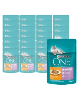 PURINA ONE® Nassfutter für Katzen Sensitive, 26 x 85 g