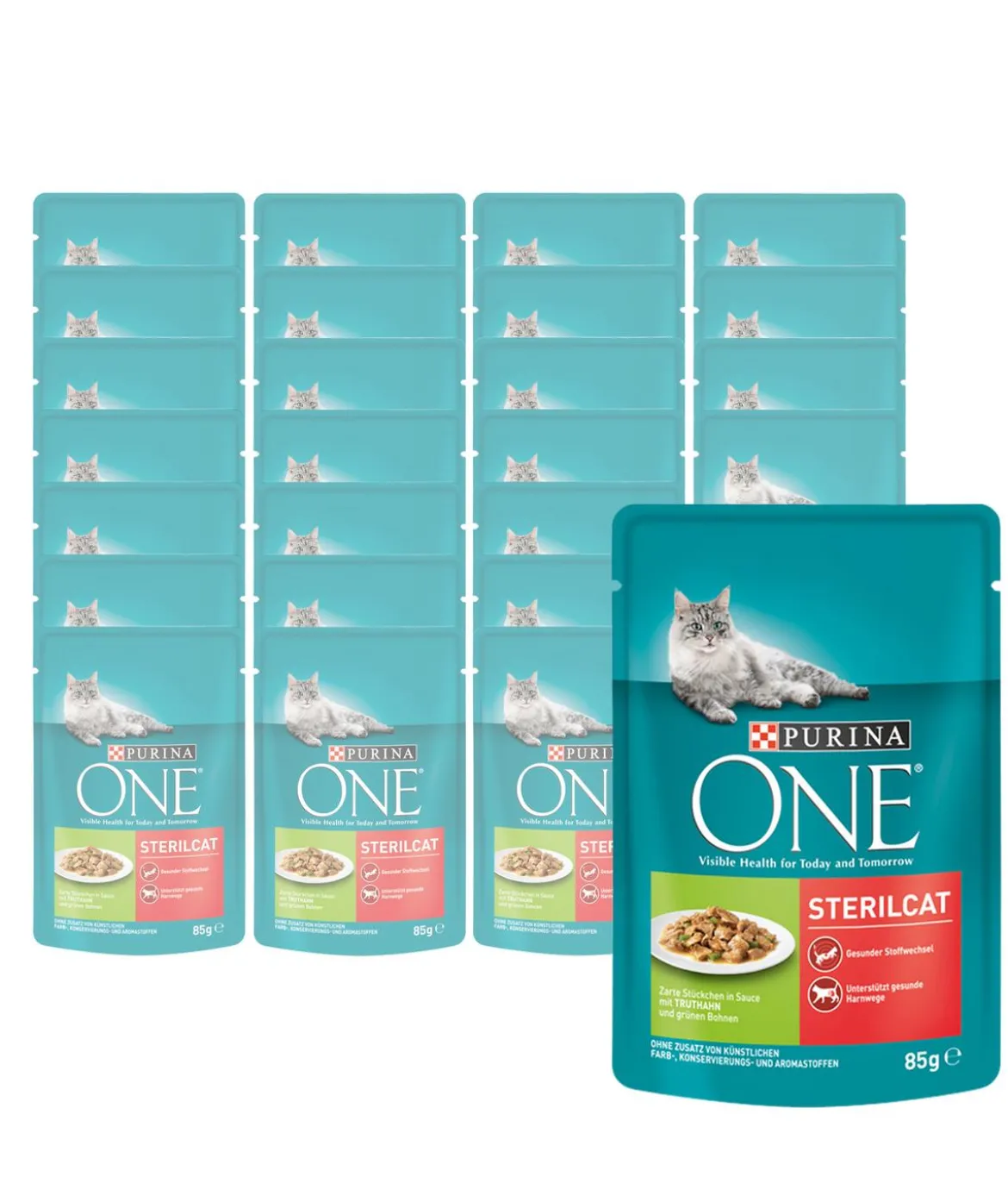 PURINA ONE® Nassfutter für Katzen Sterilcat, 26 x 85 g