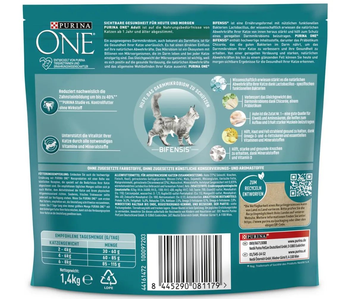 PURINA ONE® Trockenfutter für Katzen Adult