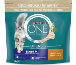 PURINA ONE® Trockenfutter für Katzen Senior 7+, Huhn