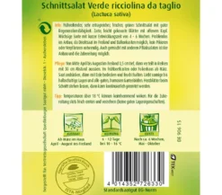 Quedlinberger Samen Schnittsalat 'Verde ricciolina da taglio'