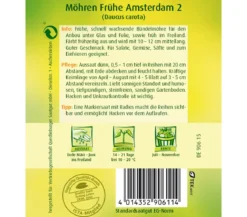 Quedlinburger Samen Möhren 'Frühe Amsterdam 2'