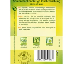 Quedlinburger Samen Zinnie 'Dhalienblütige Mischung'