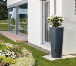 4rain Regenspeicher Vaso 2in1, 220 l, ca. Ø58/H120 cm