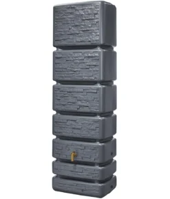 4rain Wandtank Slim Stone Decor, 350 l, ca. B60/H184/T39 cm