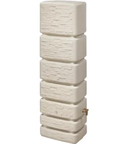 4rain Wandtank Slim Stone Decor, 350 l, ca. B60/H184/T39 cm
