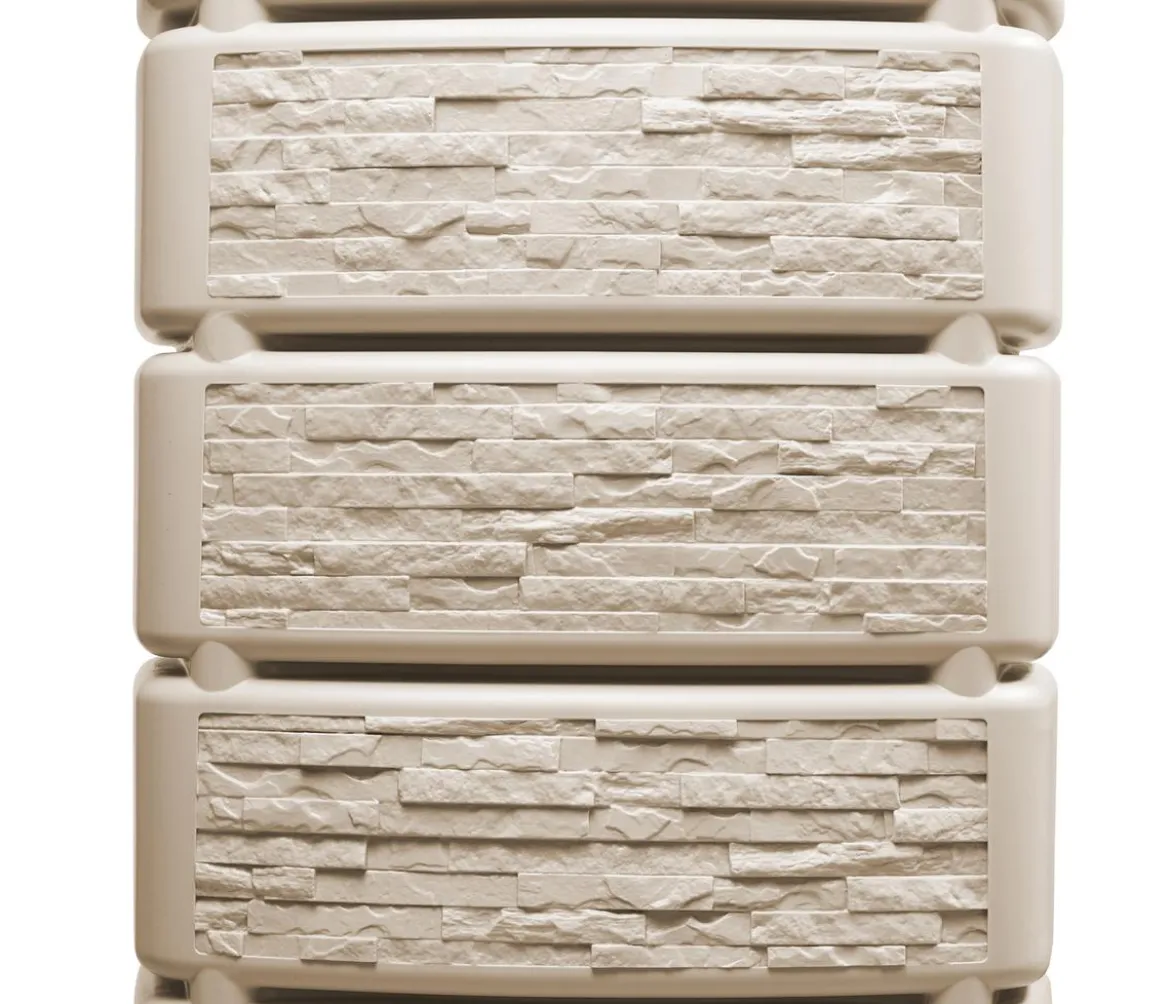 4rain Wandtank Slim Stone Decor, 350 l, ca. B60/H184/T39 cm