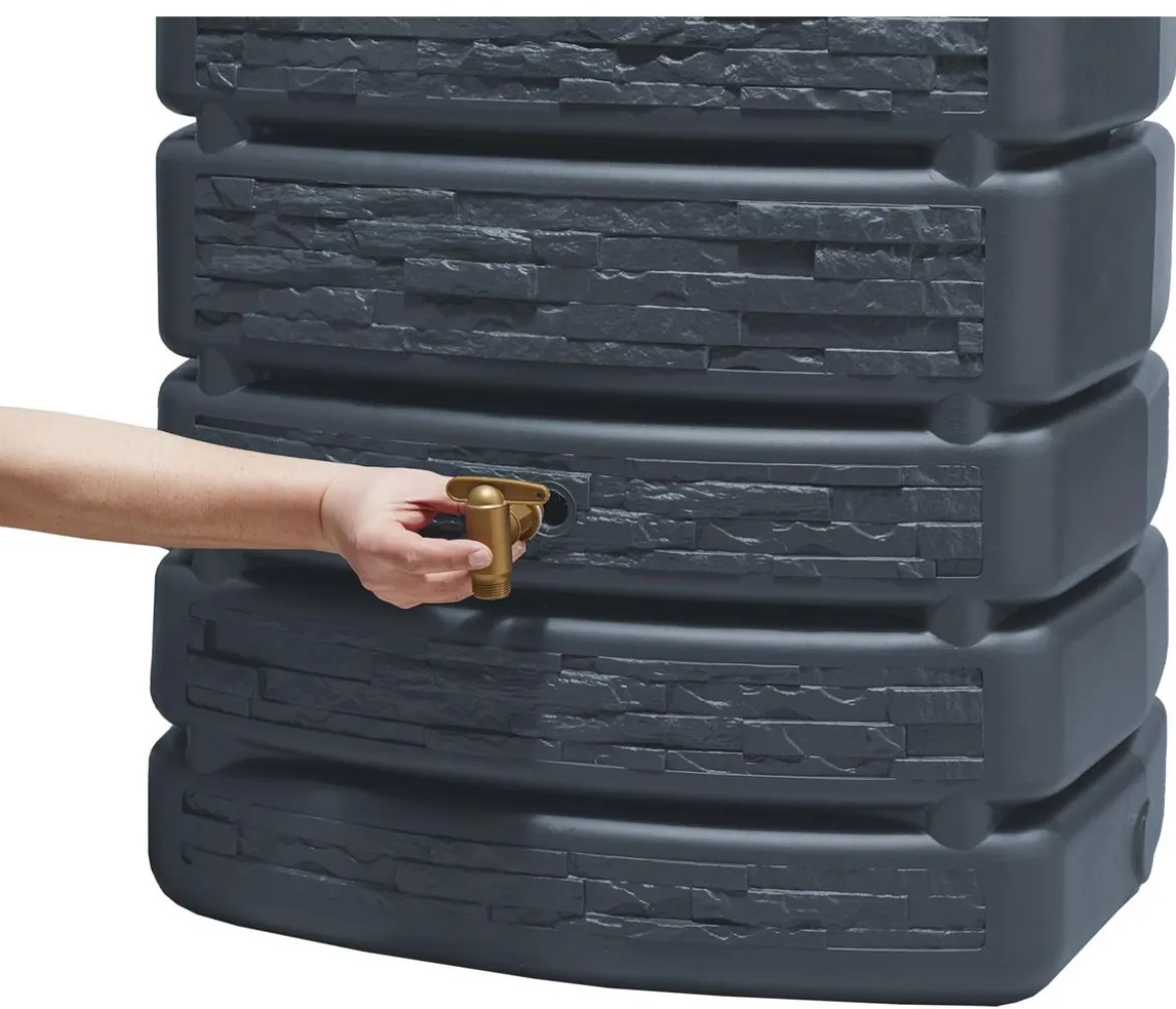 4rain Wandtank Slim Stone Decor, 500 l