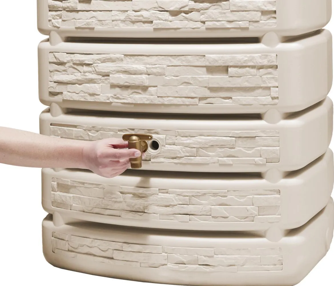4rain Wandtank Slim Stone Decor, 500 l