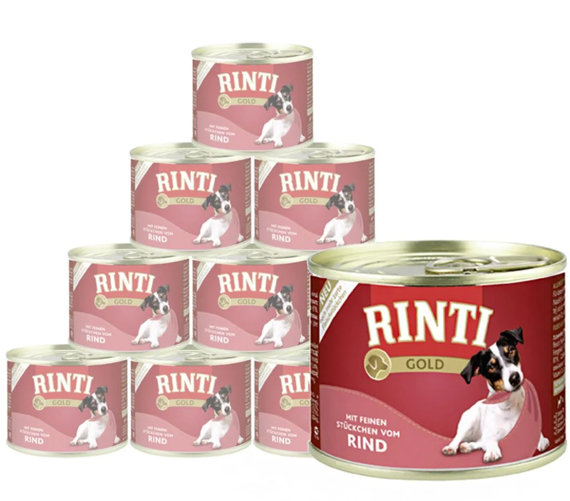 RINTI Gold Nassfutter für Hunde, 12 x 185 g