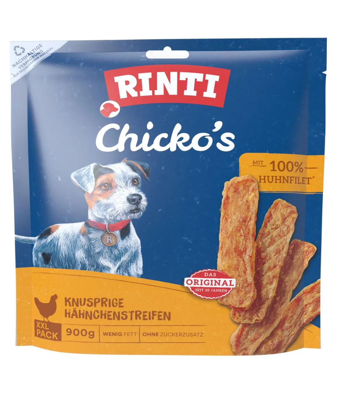 Rinti Hundesnack Chicko's Knusprige Hähnchenstreifen, 900 g