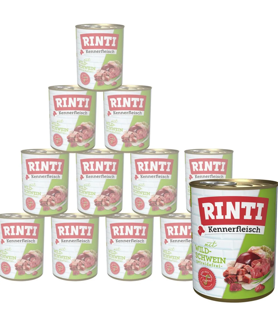 RINTI Kennerfleisch Nassfutter für Hunde, 12 x 800 g