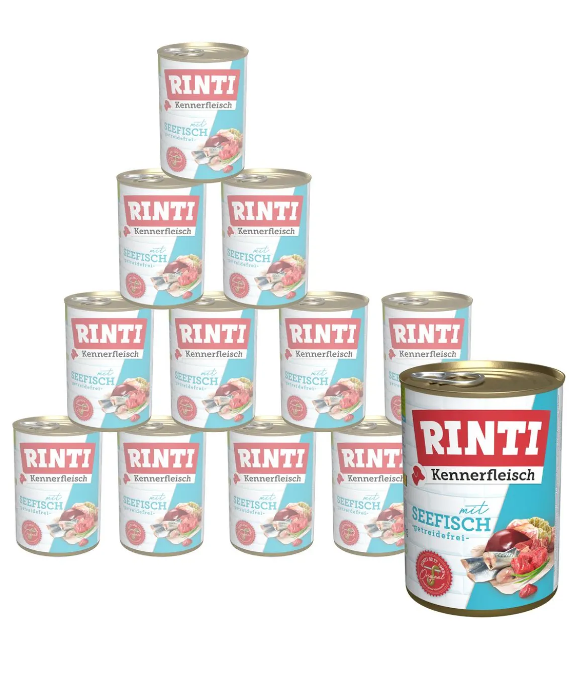 RINTI Kennerfleisch Nassfutter für Hunde, 12 x 400 g